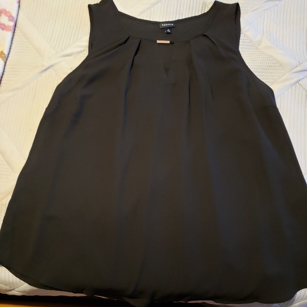 Black sheer tank top